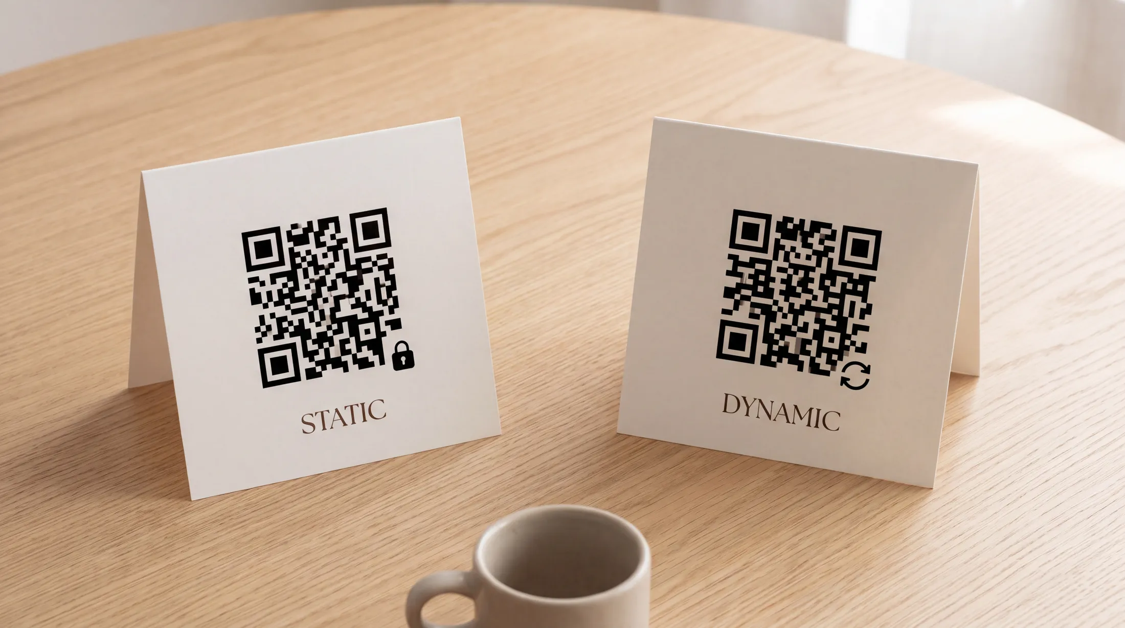 static vs dynamic QR code menu