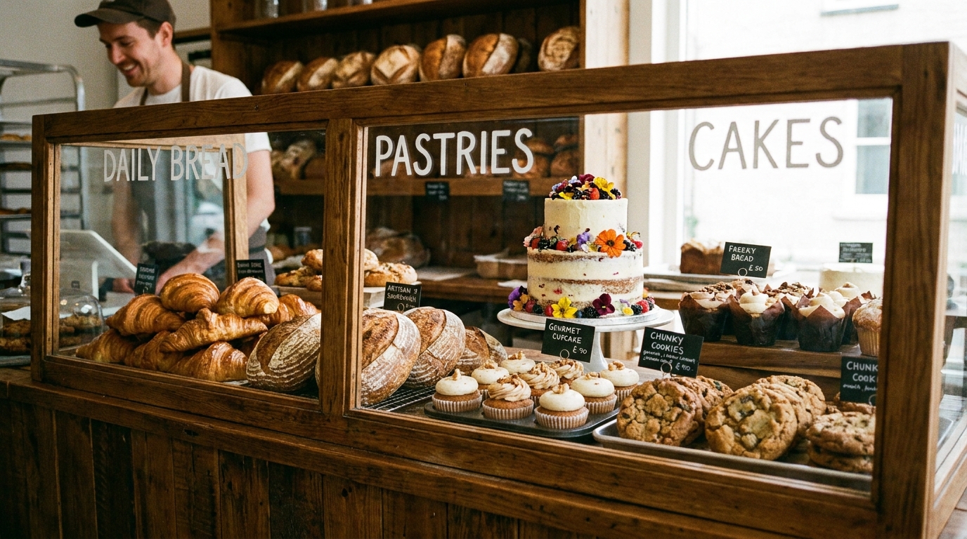 Bakery menu ideas — breads, pastries, cakes, cookies and free-from items